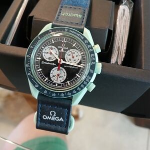 Omega Men's Black and Grey Speedmaster.NEW WITH BOX.